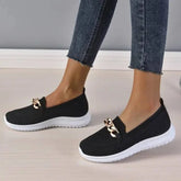 Chain Flats Shoes Women Mesh Sports Walking Design for Comfort and Style - Himpall